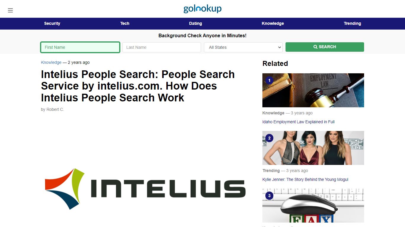 Intelius People Search, People Search Intelius - GoLookUp